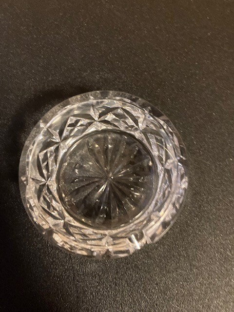 Vintage Tipperary Fine Irish Crystal One Slot Ashtray about 3"W