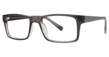 MODERN OPTICAL FIGHTER MEN'S PLASTIC EYEGLASSES 52-20-140 GRAY W/ SOFT CASE