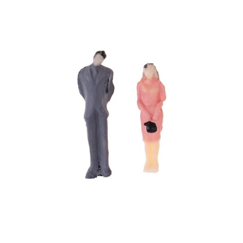 100 x 1:100 figure modellino dipinte persone in piedi piegatura sollevamento patting - Foto 2 di 9
