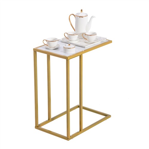 Simple Bedside Sofa Side Table C-Shaped Coffee Tea End Laptop Desk Living Room