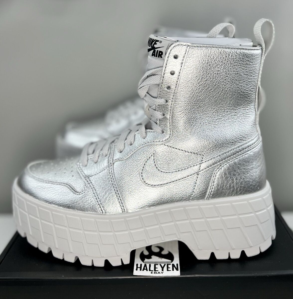 Nike Air Jordan 1 Brooklyn 'Metallic Silver' | Women Sizes 5 Nike Air Jordan 1 Brooklyn 'Metallic Silver' | Women Sizes 5