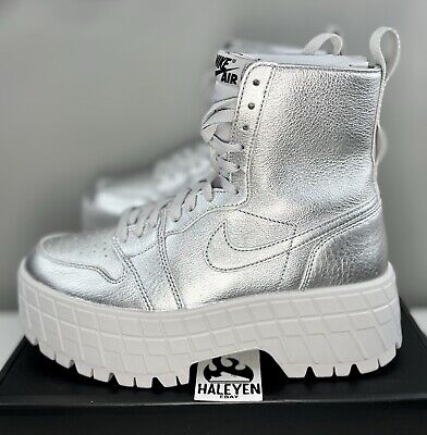 Nike Air Jordan 1 Brooklyn 'Metallic Silver' | Women Sizes 5 Nike Air Jordan 1 Brooklyn 'Metallic Silver' | Women Sizes 5