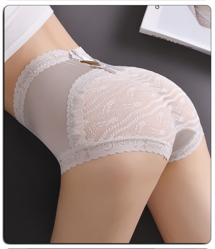 4 Pcs Lot Women's Sexy Satin Lace High Waist Brief Panties Silky Underwear,L-3XL - Picture 18 of 29