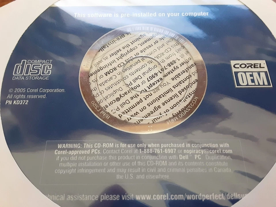 WordPerfect Productivity Pack CD 2005 Corel OEM Foto 2 de 3
