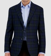Tommy Hilfiger Men's Blue Modern-Fit Wool Sport Coat Size 38R