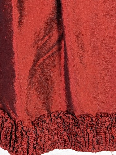 Copper Key Girls size 4 Toddler Dress Silk Button Back Lace Ruffle Red Elegant - 第 8/16 張圖片