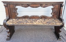 schöner dekorativer Massivholz Eiche Kirchenbank 152cm - Vier Jahreszeiten 73