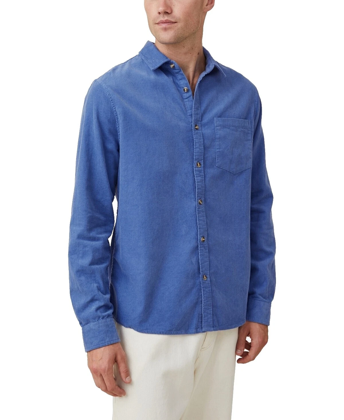 Botón Informal Algodón Cotton On-Down Shirts for Men