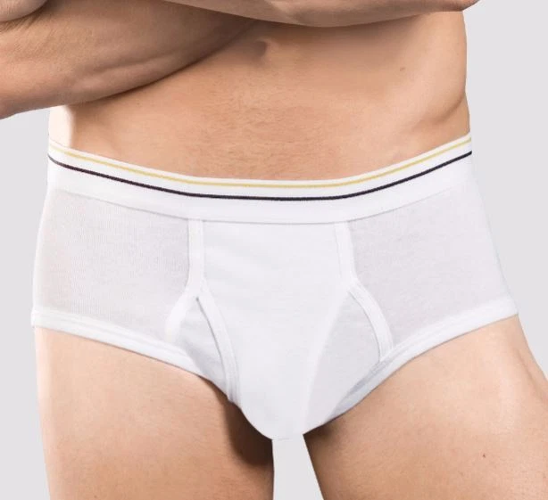 Stafford Men's 6-Pack 100% Cotton Low-Rise White Briefs