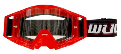 Wulfsport Adult MX Motocross Motorcycle Tech Red Goggle BC41363 - T
