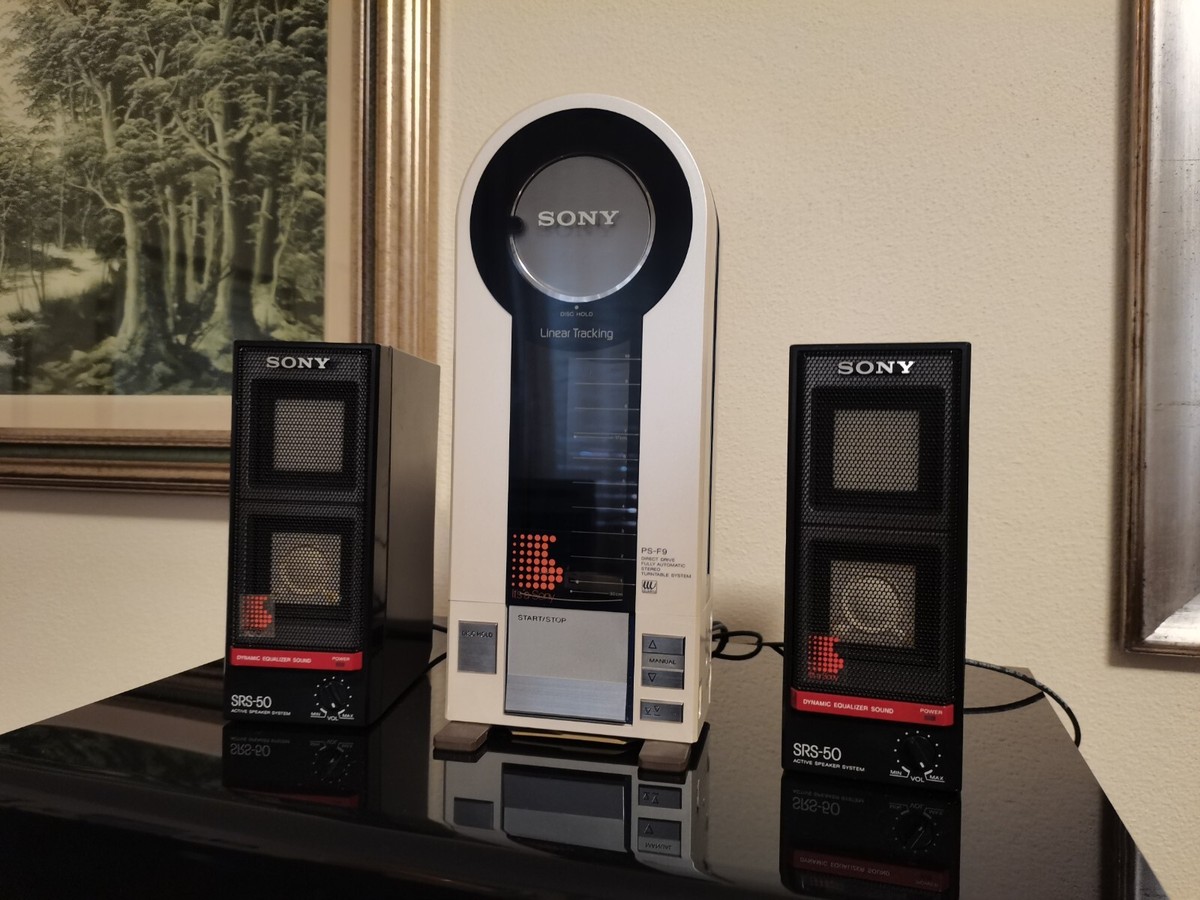 Set Very Rare Turntable Sony PS-F9 Flamingo With Speakers Set Very Rare Turntable Sony PS-F9 Flamingo With Speakers