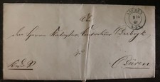 1869 Aachen Germany Letter Cover To Düren Stampless