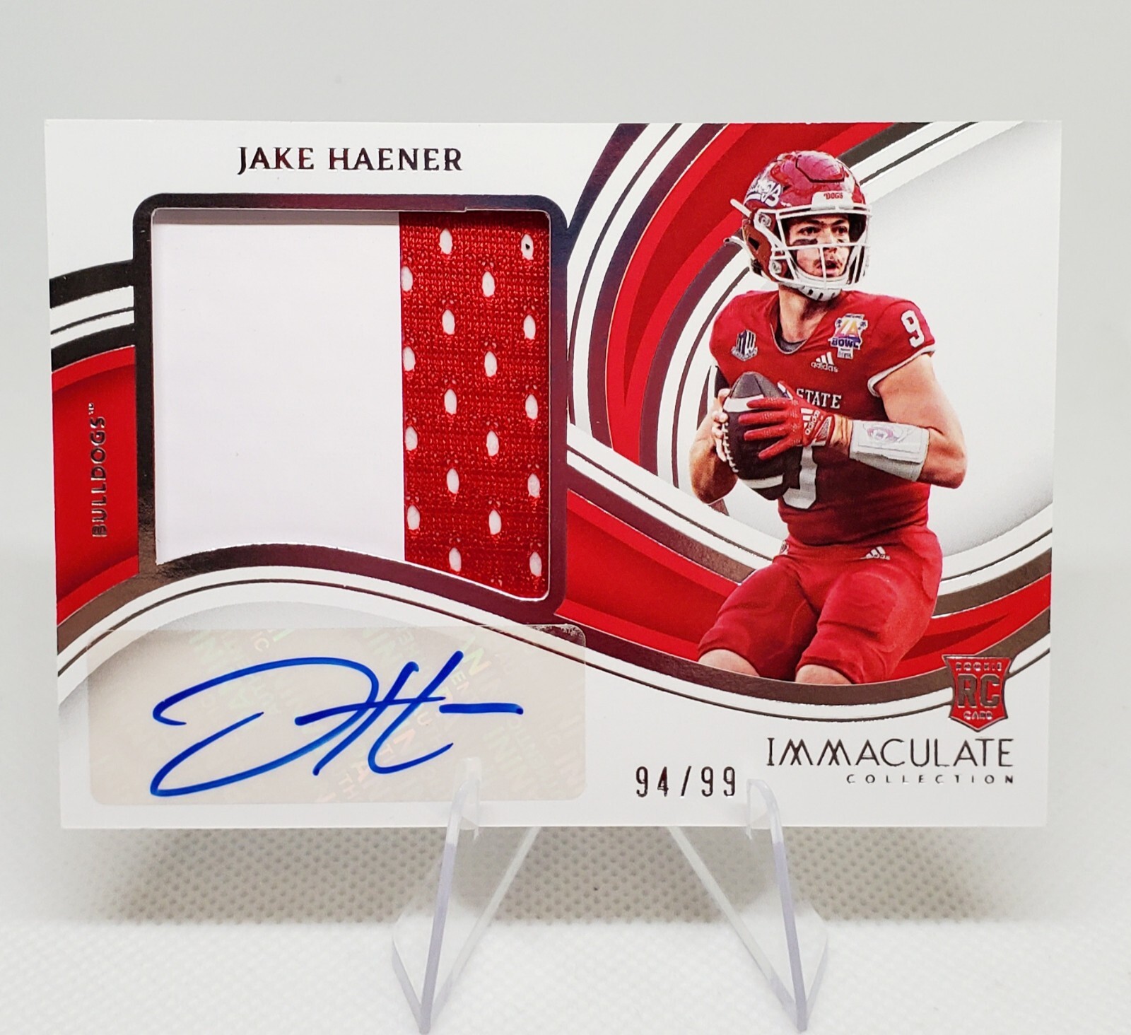 2023 Immaculate Collegiate - Premium Patches Rookie Autographs Jake Haener 94/99