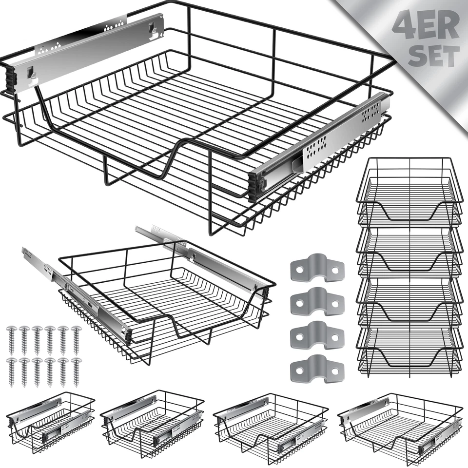KESSER Teleskop Schublade Küchenschublade Küchenschrank Korbauszug Schrankauszug