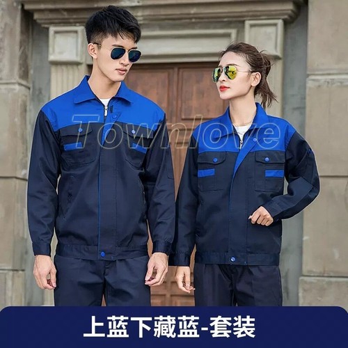 Men Women Workwear Overalls Set Coveralls Mechanic Boiler Work Outfits Coat Pant - Picture 9 of 30