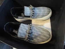 Kurt Geiger London silver Womens  Fabric sparkle sneakers 6.5 New