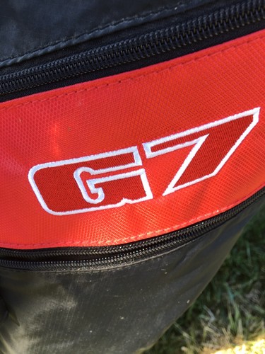 PRECISE G7 Light Weight Classic Golf Stand Bag Red/Black 7 Dividers W/Rain Cover - Picture 6 of 11