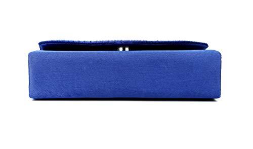 Nodykka Purses and Handbags Envelope Evening Clutch Crossbody Bags Royal Blue