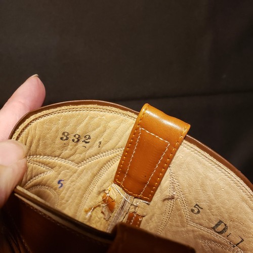 Stivali Bob's Cowboy da uomo taglia 5 D marroni in pelle con cuciture superiori - Foto 7 di 9