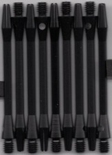 2.25in. 2ba Black Aluminum Dart Shafts: 3 per set