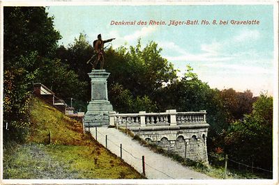 CPA AK Denkmal des Rhein. Jager-Bati No. 8 bei GRAVELOTTE (454391)