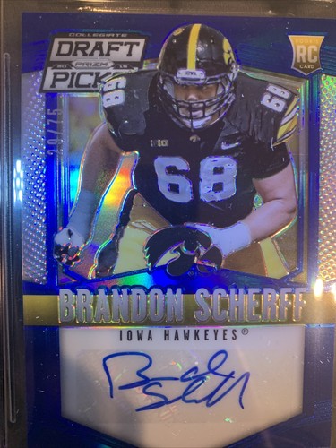 2015 Panini Prizm Collegiate DP Autos Brandon Scherff RC #158 Blue #/75 CSG 9/10 - Picture 7 of 24