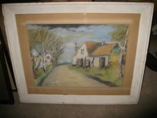 Signed Original Village Landscape Fauvist Post Impressionism Normandy? IMPORTANT