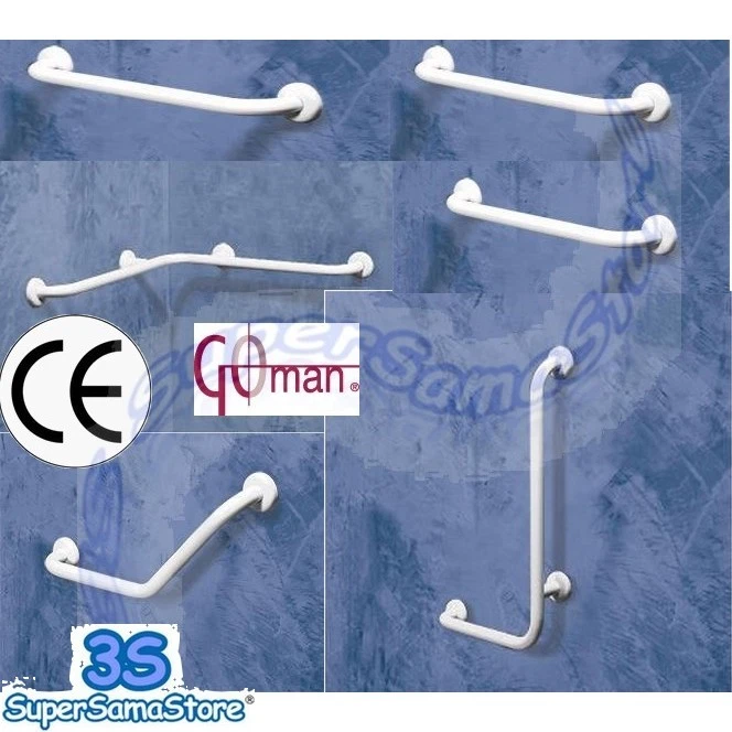 3S MANIGLIONE MANIGLIE DISABILI BAGNO 30 40 60 90 cm RIBALTABILE 45° GOMAN NUOVO