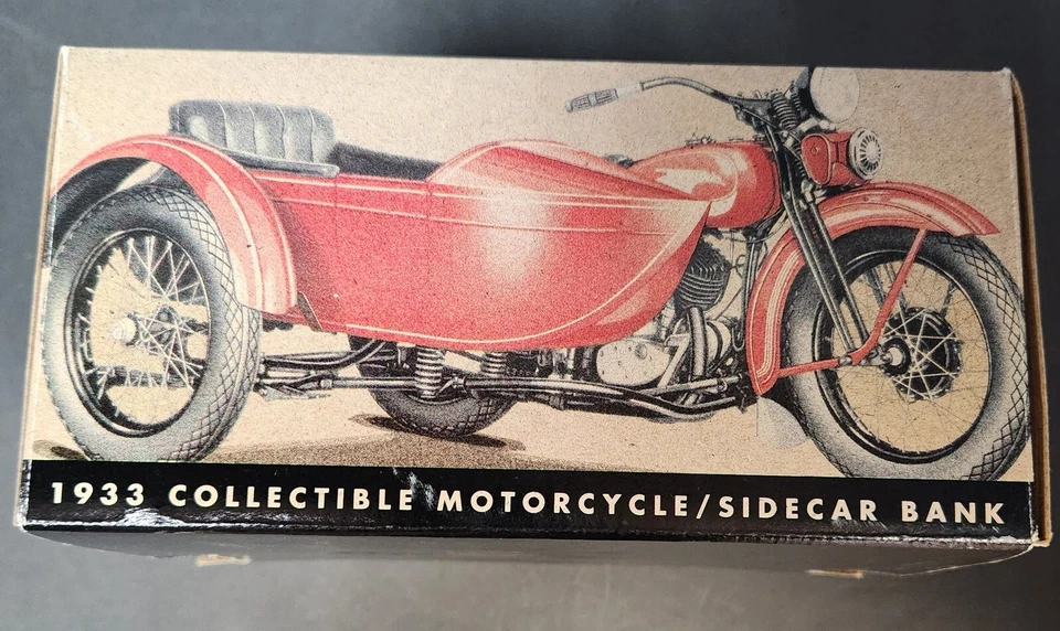 Banco de moto/sidecar Harley-Davidson 1933 coleccionable escala 1/12 en caja Foto 3 de 4