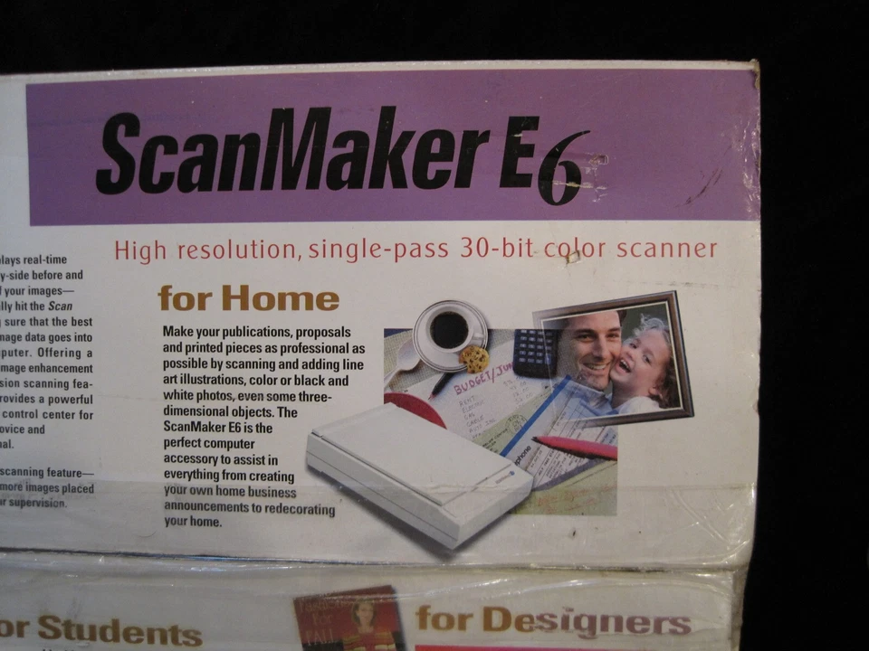 NEW Vintage Microtek Scanmaker E6 MRS-1200E6 Flatbed Scanner with Software NOS! - Image 2 of 4