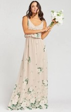 Show Me Your Mumu Kendall Maxi Dress - Floral - Light Brown Size Medium NWT