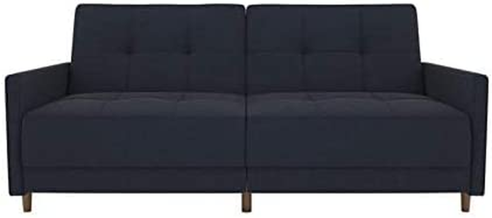 Andora Coil Futon Sofa Bed Couch with Mid Century Modern Design Navy Blue Line eBay
