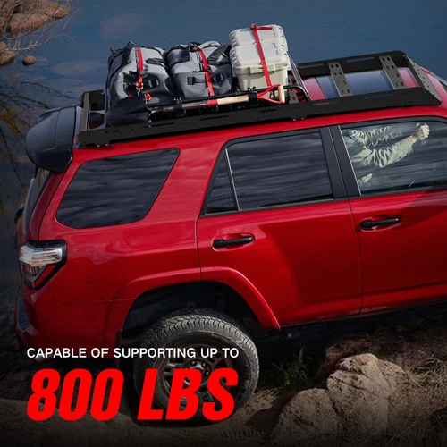 800 LBS Full Size Roof Rack Cargo Basket For 2010-2024 Toyota 4Runner 5th Gen - Picture 4 of 12