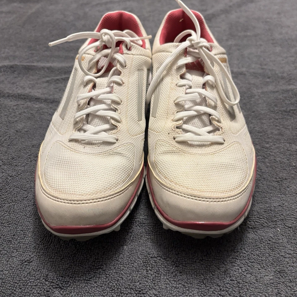 Zapatos de golf Adidas Adizero blancos rosas para mujer talla 8 ¡usados una vez! Foto 2 de 4