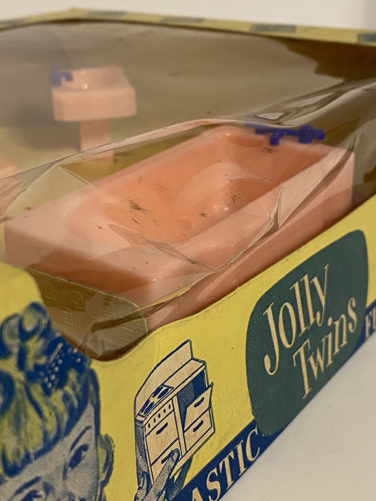 VINTAGE RENWAL'SJOLLY TWINS PLASTIC FURNITURE 612 BATHROOM SET ORIGINAL BOX eBay