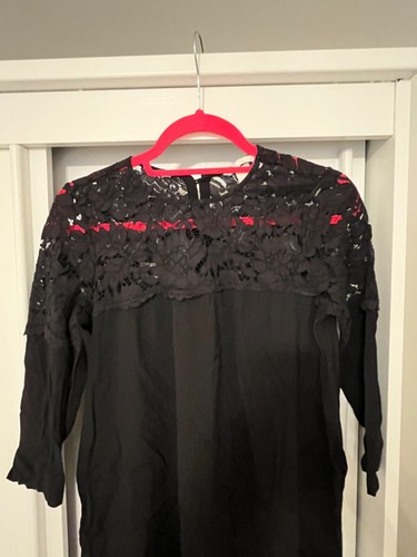 H&M A line Dress Lace Black size EUR 38 UK10 - Picture 3 of 6
