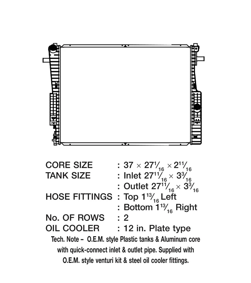 Radiador de repuesto CSF 3642 OEM 08-10 Ford F250/F350 Powerstroke 6,4 L diésel Foto 4 de 4