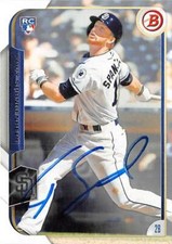 Cory Spangenberg autographed baseball card (Padres) 2015 Bowman Rookie #128