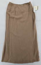Vtg 1998 DONCASTER WOOL / VICOSE Wraparound SKIRT Beige 35" Size 10 New w Tags