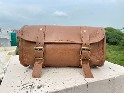 Handmade Buffalo Leather Saddle Tool Pouch for Bikes Genuine