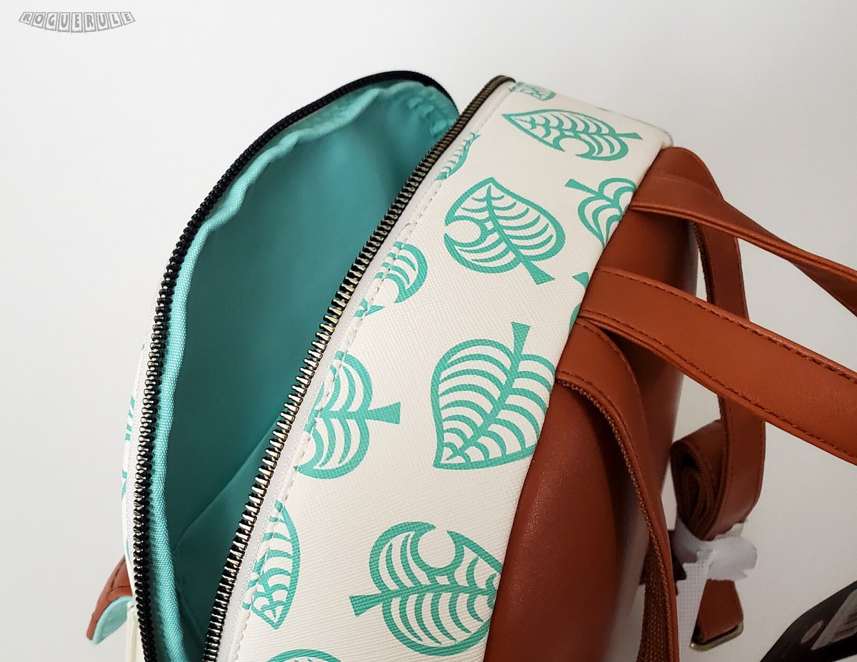 Bioworld Animal Crossing New Horizons Mini Backpack Tom‎ Nook Leaf Pattern Blue Animal Crossing Tom Nook Leaf Collage Mini Backpack : Amazon  main image 4