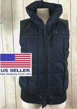 Womens Xs/s Authentic Nobis Mid-weight Canadian Down Windproof Puffer Vest, Navy