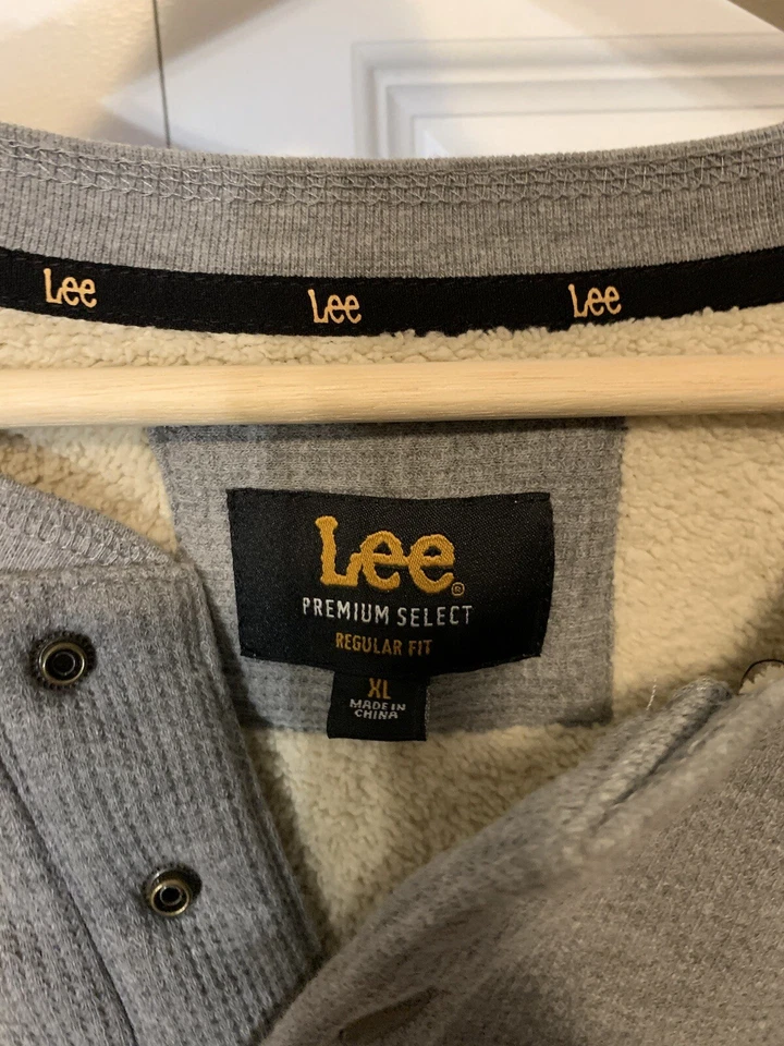 Рубашка Lee Premium Select Regular Fit серая шерпа с подкладкой Thermal Henley мужская размер XL - Изображение 2 из 4