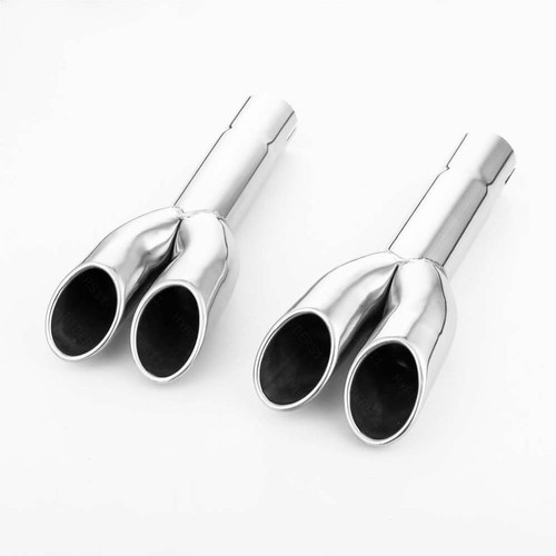 Pair 1.75" ID Clampon 304 Stainless Steel Exhaust Tips for 1967/68/69