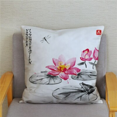 Kissenbezug Kissenbezug Japan Asiatische Landschaft 45x45 cm 