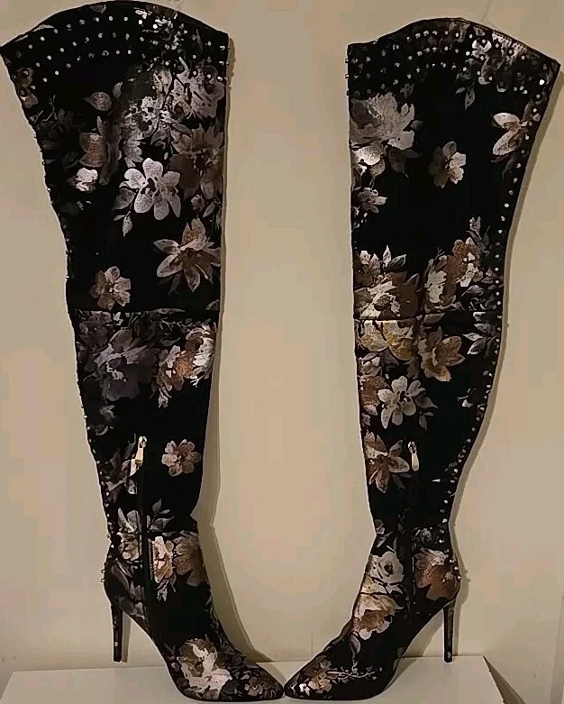 Botas altas So Me Lexi florales hasta el muslo Foto 2 de 4