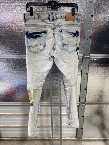 Pantalones de mezclilla Smoke Rise - para hombre 32x32 - desgastados - salpicaduras de pintura de graffiti - Imagen 9 de 14