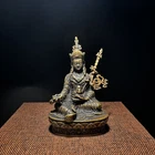 65MM Old Tibet Buddhism bronze Padmasambhava Guru Rinpoche Buddha God statue