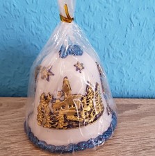 Kerzenkunst Kerze Weihnachten ♦️Glocke Blau ♦️ Weihnachtsschlitten ♦️ Handarbeit