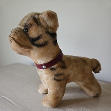 Vintage Mohair Bulldog Stuffed Toy Japan